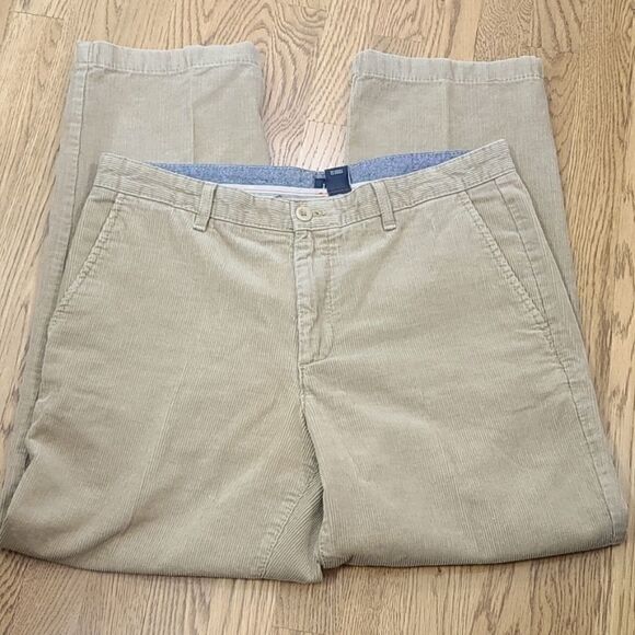 Izod Khaki Corduroy Pants 34 x 29 - Picture 1 of 10